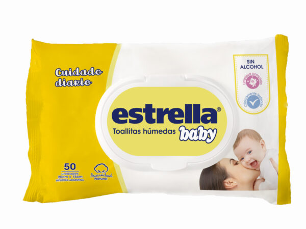 TOALLAS HUMEDAS ESTRELLA BABY CUIDADO DIARIO 18 x 50 U